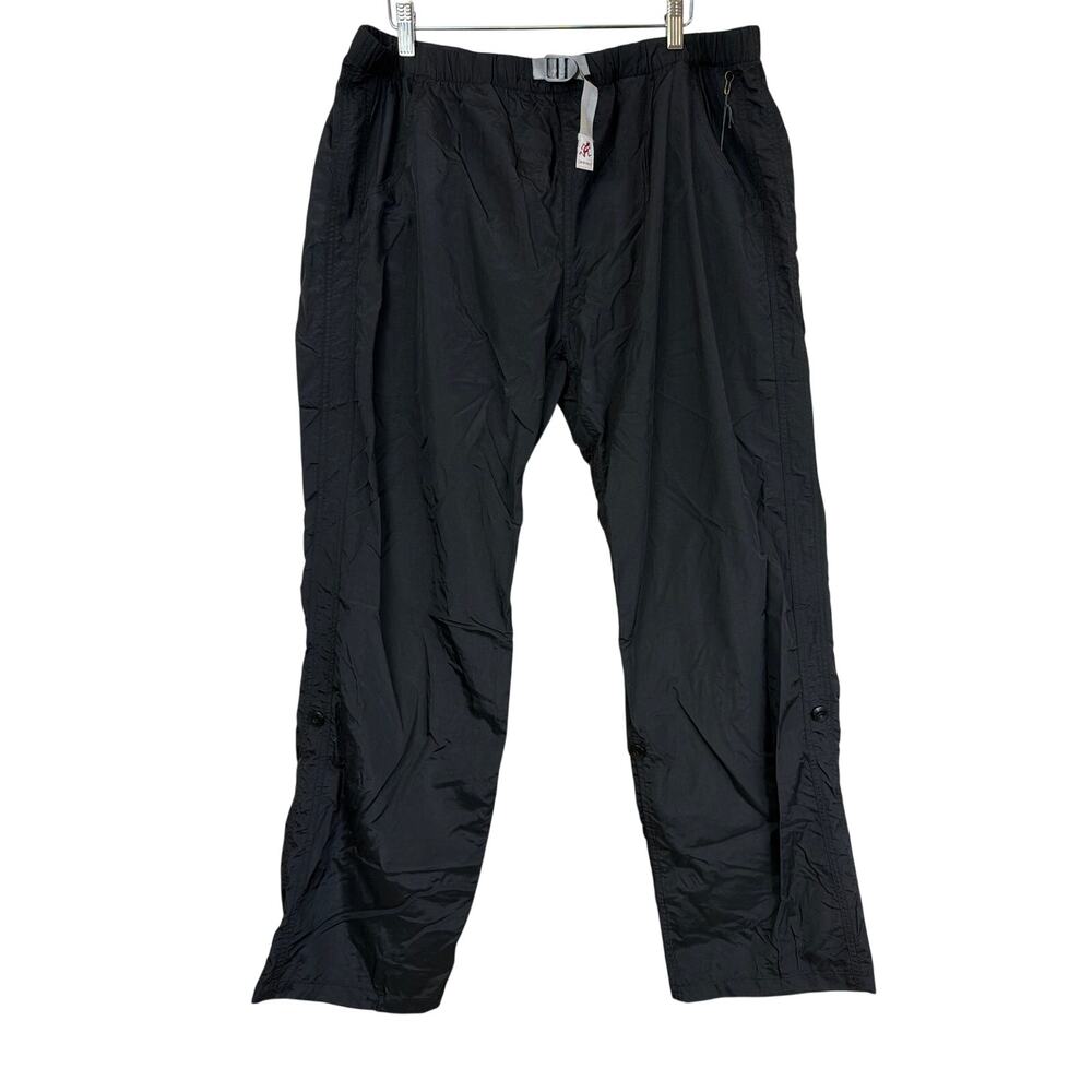 NWT Gramicci Black Wide Leg Adjustable Waist Nylon Pants XL